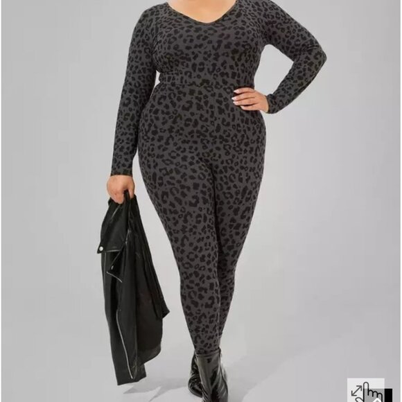 Long sleeve body suit Black Leopard - Picture 2 of 2